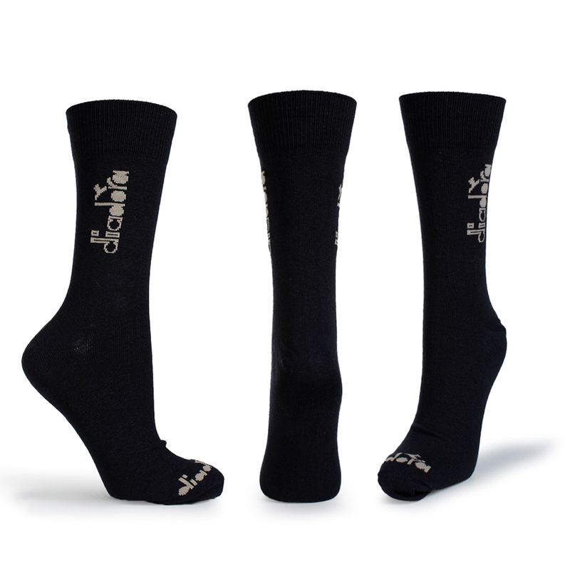 Meia Cano Alto Diadora Socks Preto e Bege Masculino Diadora