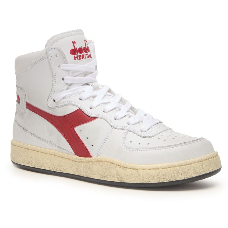 T nis Mi Basket Used Branco e Vermelho Unissex Diadora