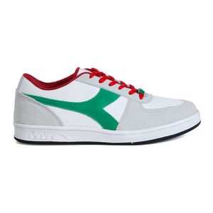 Tênis Lifestyle Diadora Playmaker SD Branco e Vermelho Unissex