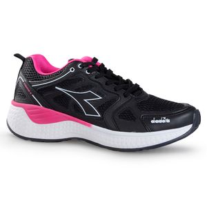 Tênis Corrida Feminino Diadora Stratus II Preto e Pink
