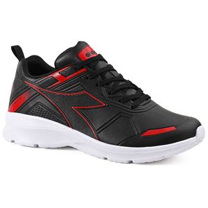 Tênis Corrida Masculino Diadora Saga Preto e Vermelho