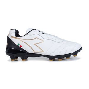 Chuteira Unissex Diadora Calcio Campo Branco e Dourado