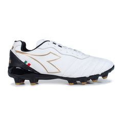 Chuteira Unissex Diadora Calcio Campo Branco e Dourado
