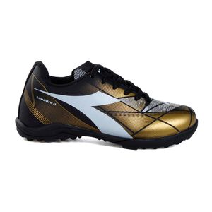 Chuteira Infantil Diadora Squadra II Society Preto e Dourado