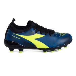 Chuteira Infantil Diadora Squadra II X Campo Azul e Preto