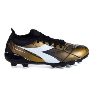 Chuteira Infantil Diadora Squadra II X Campo Preto e Dourado