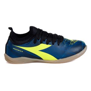 Chuteira Infantil Diadora Squadra II X Futsal Azul e Preto