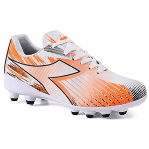 Chuteira Infantil Diadora Squadra III Campo Branco e Preto