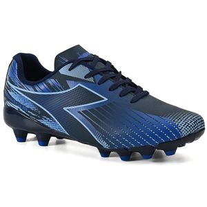 Chuteira Infantil Diadora Squadra III Campo Marinho e Prata