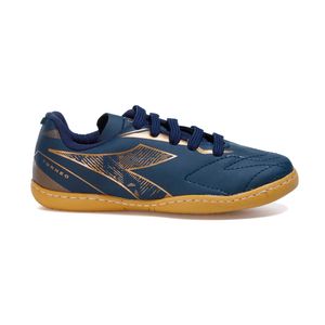 Chuteira Infantil Diadora Torneo Futsal Marinho e Dourado