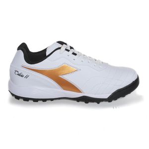 Chuteira Unissex Diadora Calcio II Society Branco e Dourado