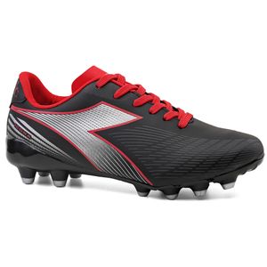 Chuteira Unissex Diadora Ícona Campo Preto e Vermelho