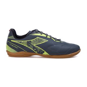 Chuteira Unissex Diadora Torneo Futsal Chumbo e Preto