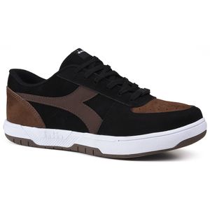 Tênis Casual Unissex Diadora New Playmaker LT Preto e Marrom