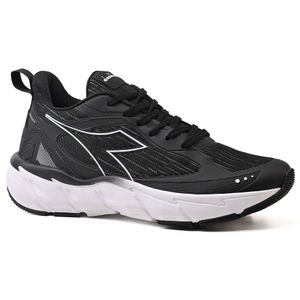 Tênis Corrida Unissex Diadora Apollo II Preto e Branco