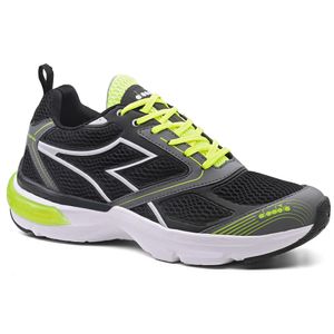Tênis Corrida Masculino Diadora Leggenda Preto e Chumbo