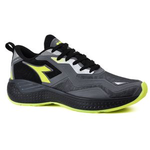 Tênis Corrida Masculino Diadora Acqua Chumbo e Preto