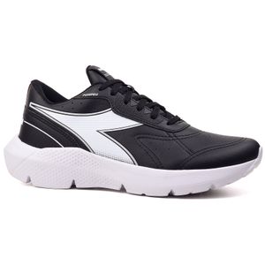 Tênis Corrida Infantil Diadora Pompeu JR Preto e Branco