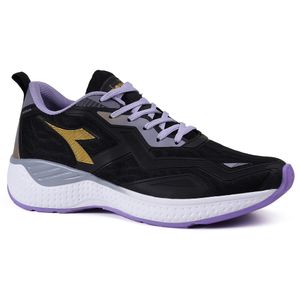 Tênis Corrida Feminino Diadora Acqua Preto e Lilás