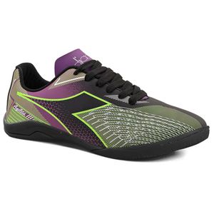 Chuteira Infantil Diadora Agilitá III Futsal Roxo e Verde