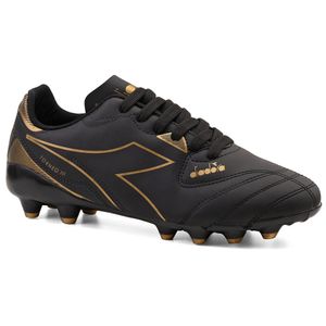 Chuteira Unissex Diadora Torneo III Campo Preto e Dourado