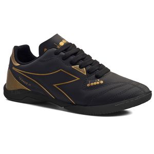Chuteira Unissex Diadora Torneo III Futsal Preto e Dourado