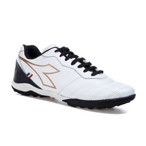 Chuteira Unissex Diadora Calcio Society Branco e Dourado
