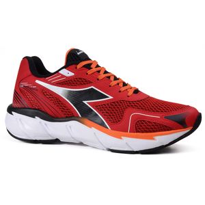 Tênis Unissex Corrida Diadora Evoluzione Vermelho e Preto