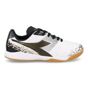 Chuteira Unissex Diadora Nazionale Elite Futsal Branco e Dourado